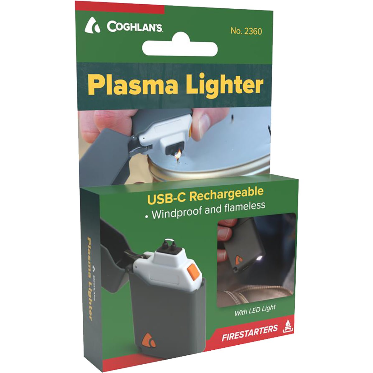 Coghlan's Rechargeable Plasma Lighter - Black - Forza Sports