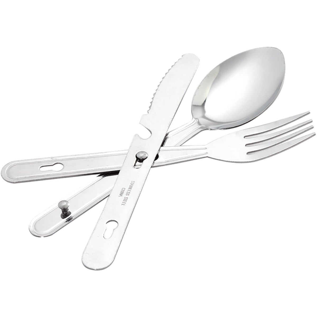 Coghlan's 3 - Piece Stainless Steel Cutlery Chow Kit - Forza Sports