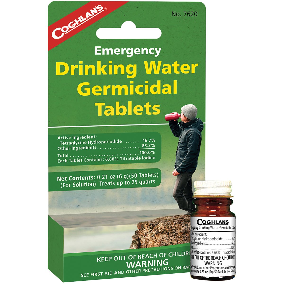 Coghlan's Emergency Drinking Water Germicidal Tablets (50 ct), Potable Treatment - Forza Sports