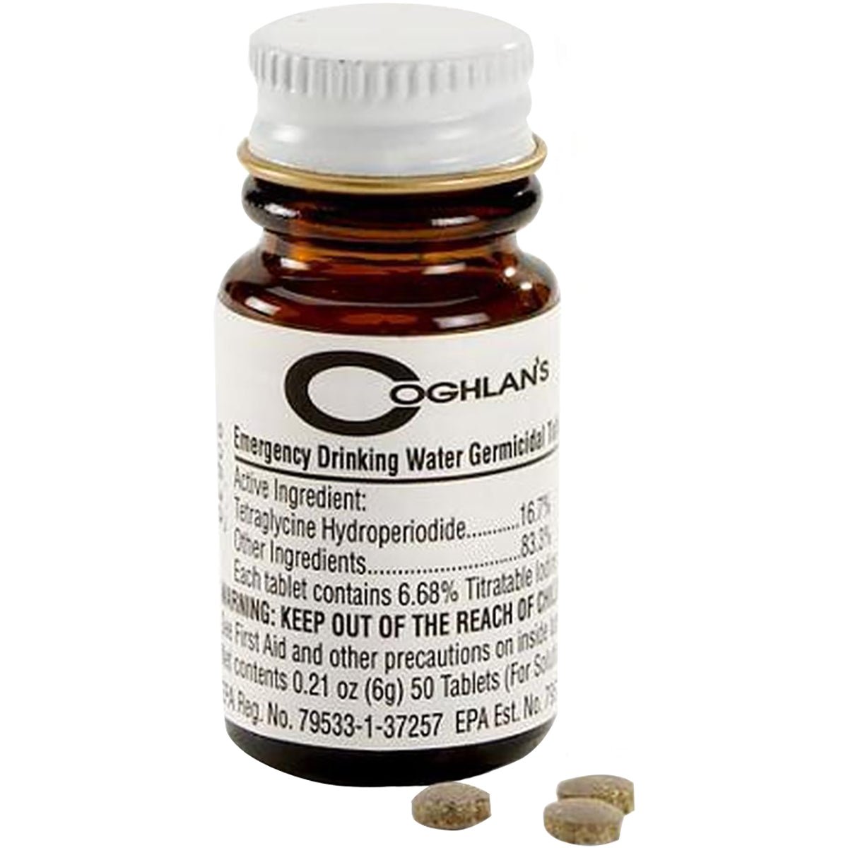 Coghlan's Emergency Drinking Water Germicidal Tablets (50 ct), Potable Treatment - Forza Sports