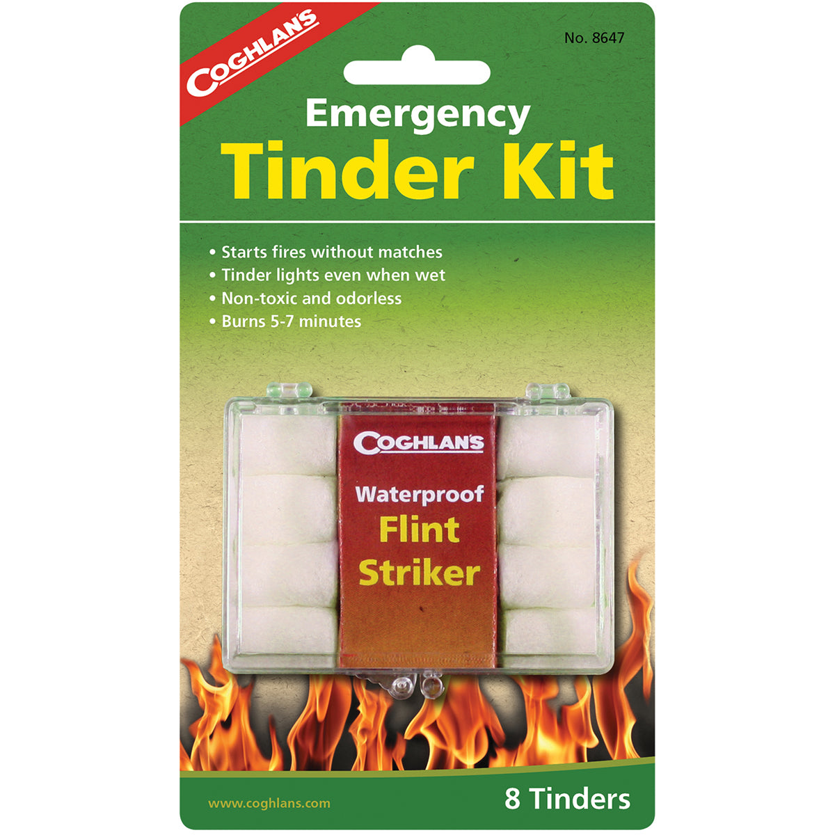 Coghlan's Emergency Tinder Kit (8 Pack), Survival Waterproof Flint Striker Fire Coghlan's