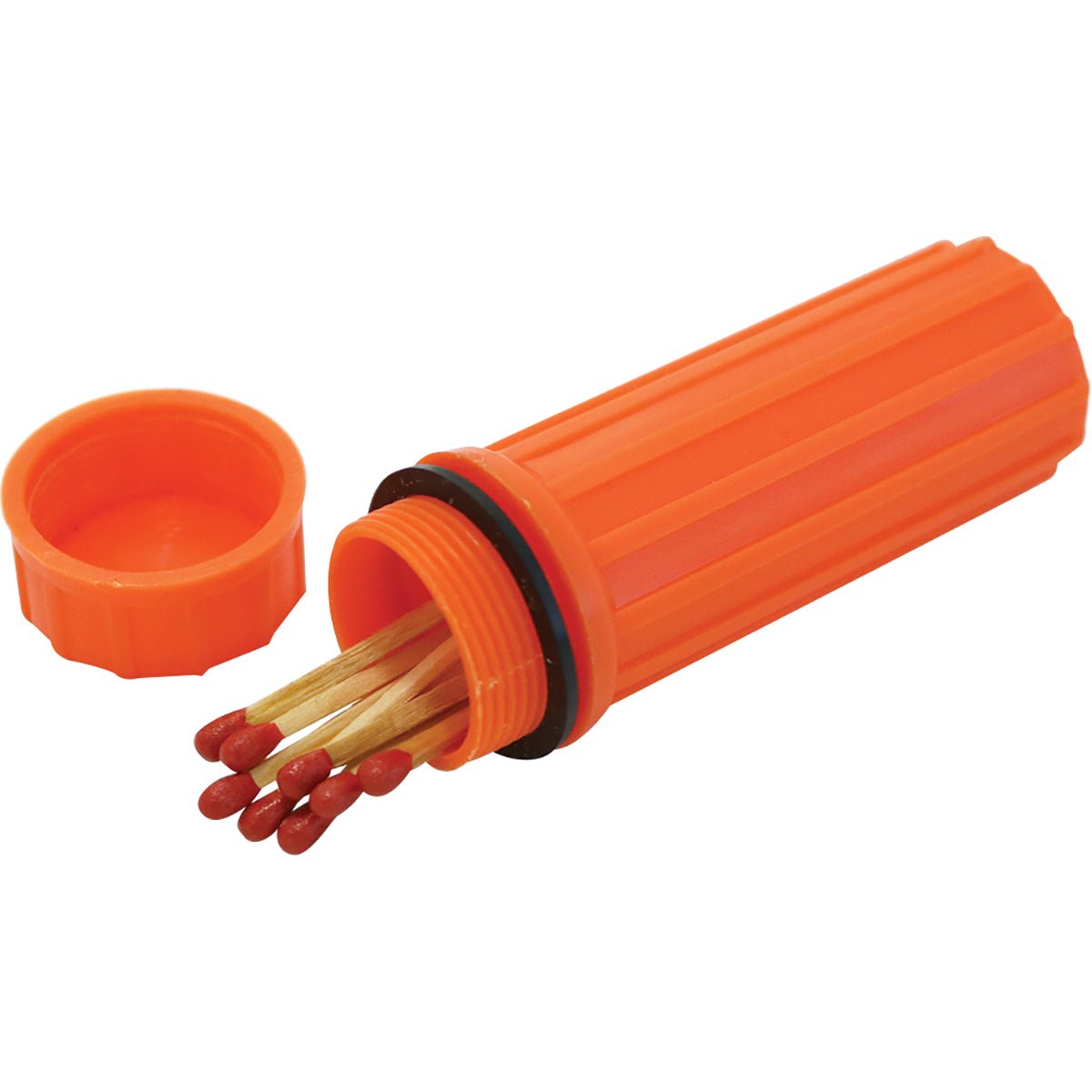 Coghlan's Plastic Match Box Waterproof Case w/ Fire Starter Flint Striker Orange - Forza Sports