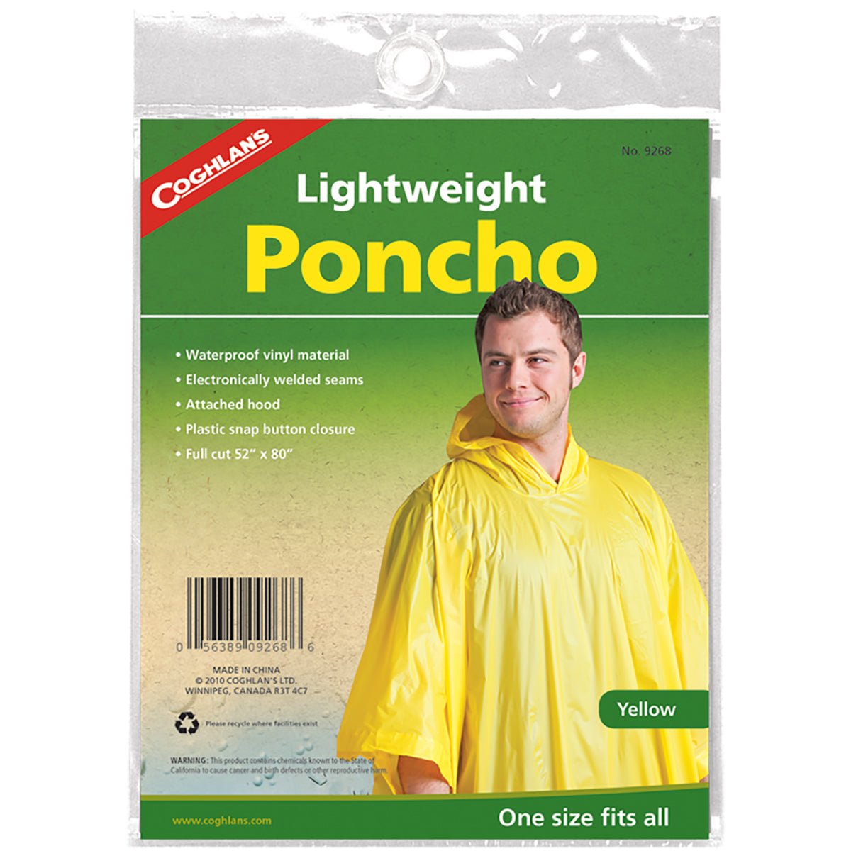 Coghlan's Emergency Poncho w/ Hood, Reusable & Lightweight, Survival Emergency - Forza Sports