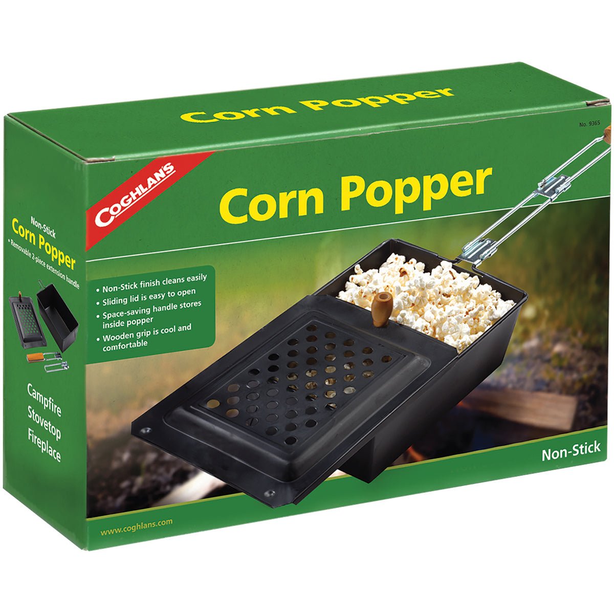 Coghlan's Corn Popper, Sliding Lid, Non - stick Popcorn Maker, Camping Outdoors - Forza Sports