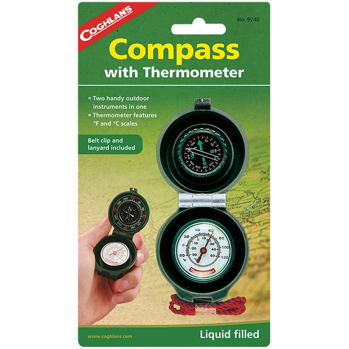 Coghlan's Compass and Thermometer with Lanyard - Forza Sports