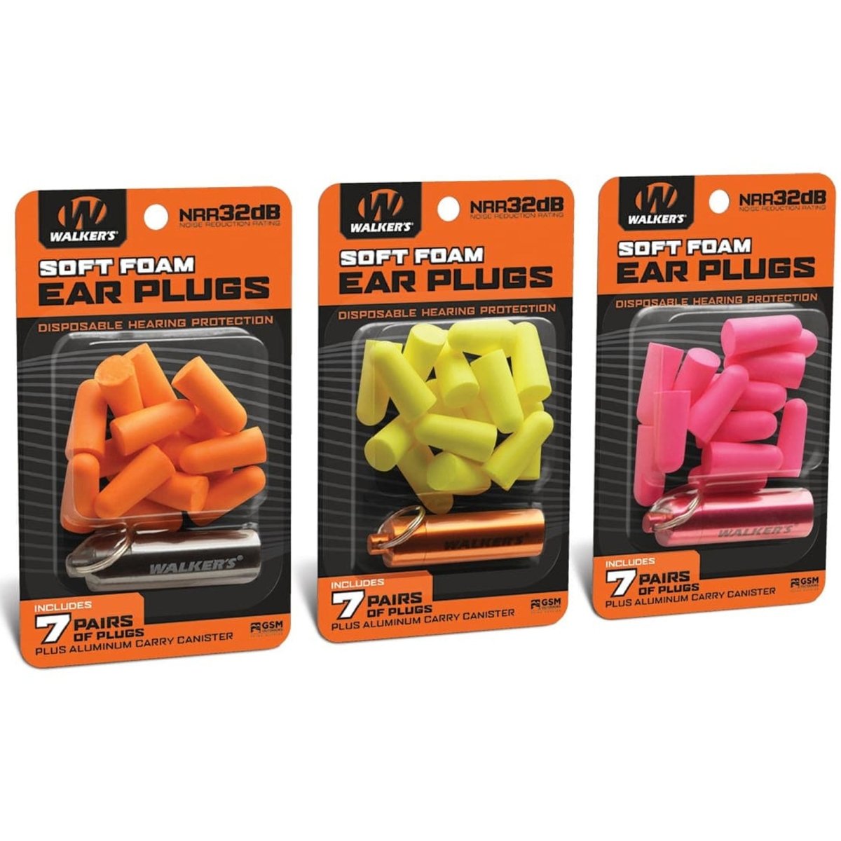 Walker's - Foam Ear Plugs with Carry Canister - Forza Sports