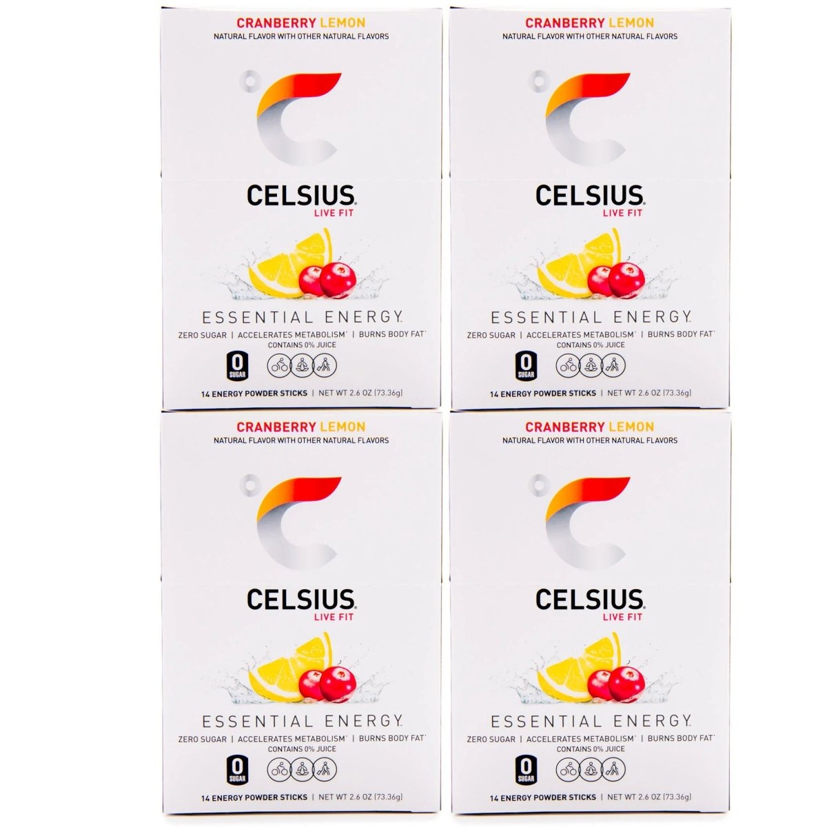 Celsius On - The - Go Zero Sugar Powder Stick Drink Mix 4 Pack - Forza Sports