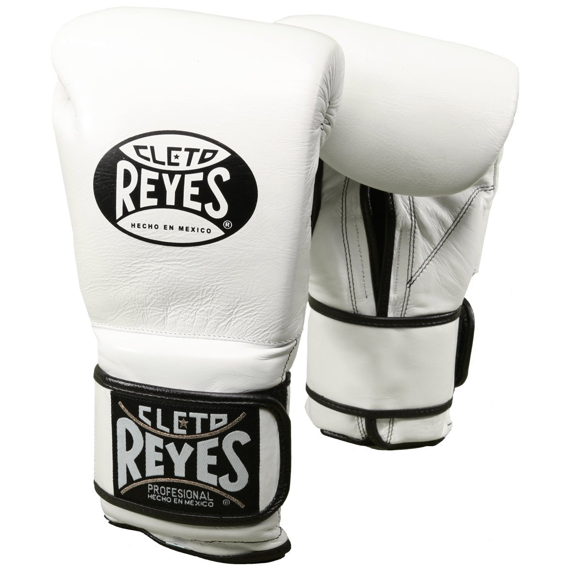 Cleto Reyes Hook and Loop Leather Training Boxing Gloves - White - Forza Sports
