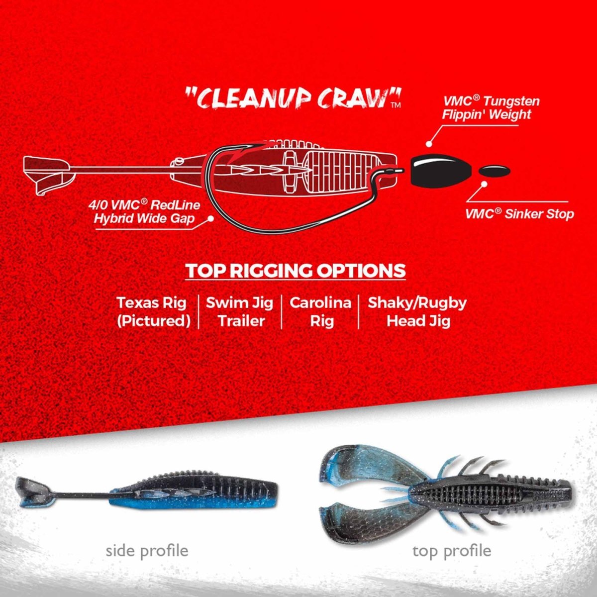 Rapala CrushCity Cleanup Craw 3.5" Soft Bait - Forza Sports