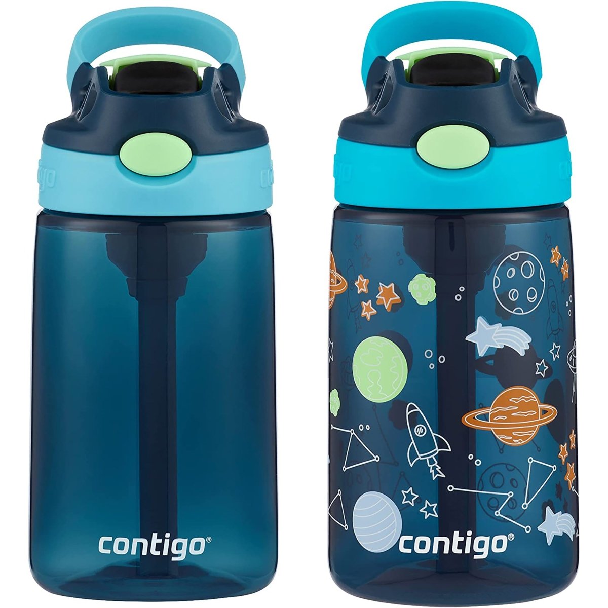 Contigo Kid's 14 oz. AutoSpout Straw Water Bottle with Easy - Clean Lid 2 - Pack - Forza Sports