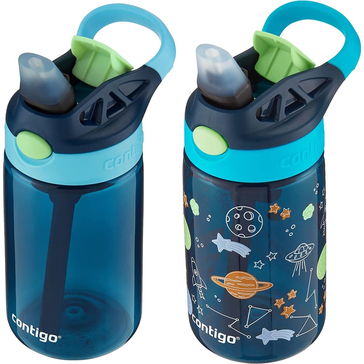 Contigo Kid's 14 oz. AutoSpout Straw Water Bottle with Easy - Clean Lid 2 - Pack - Forza Sports