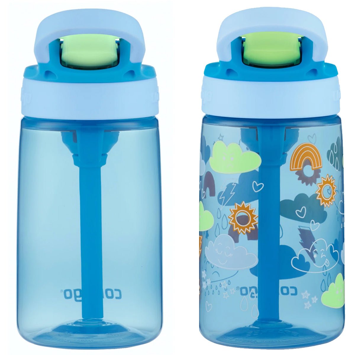 Contigo Kid's 14 oz. Plastic Water Bottle with Redesigned Autospout Straw 2 - Pack - Forza Sports