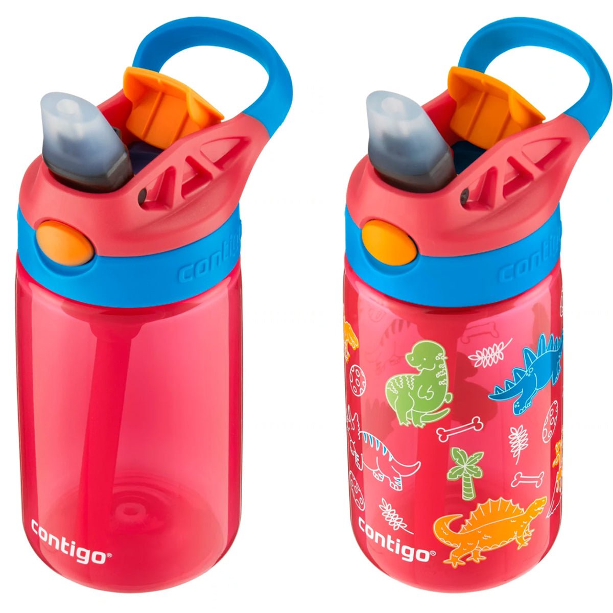 Contigo Kid's 14 oz. Plastic Water Bottle with Redesigned Autospout Straw 2 - Pack - Forza Sports