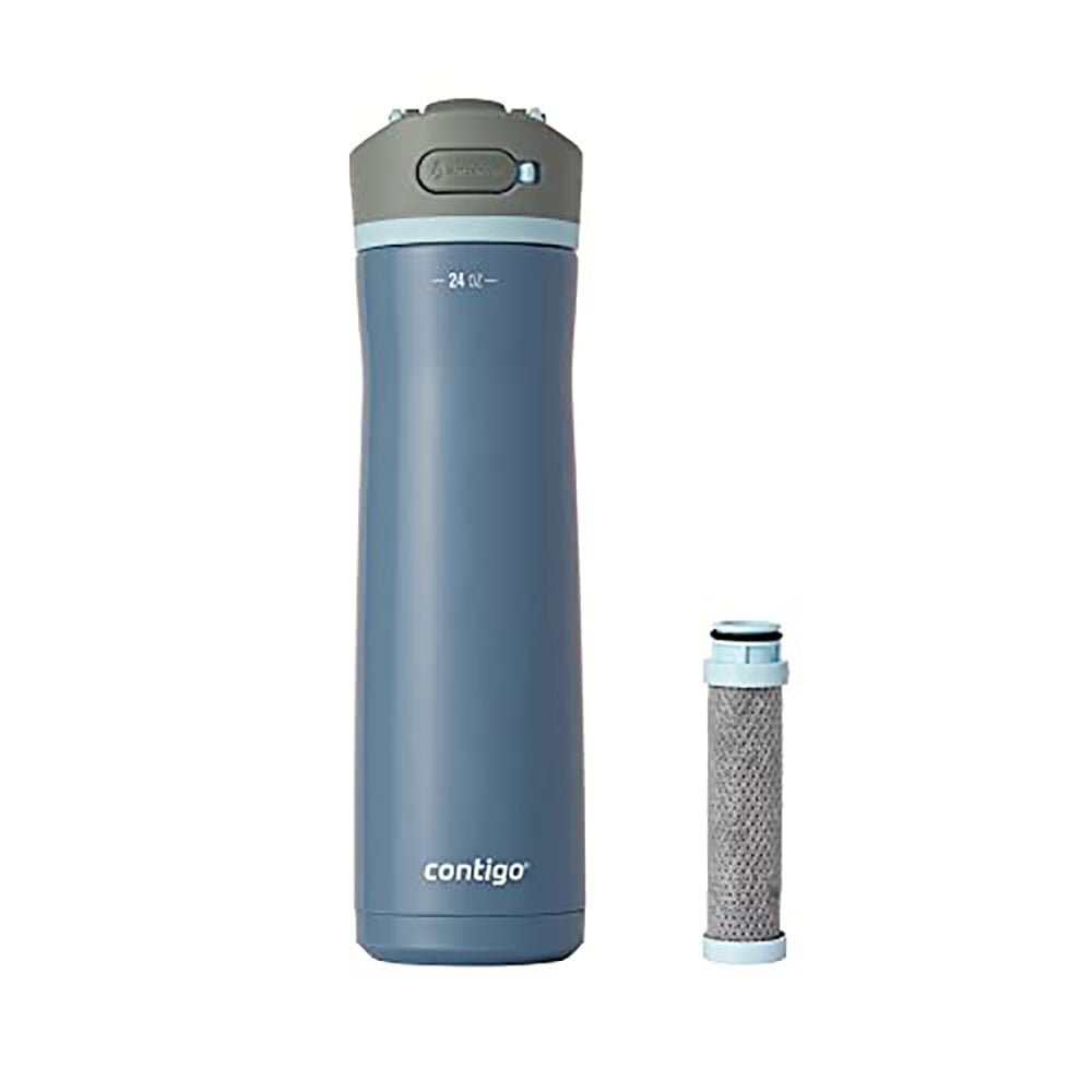 Contigo 24 oz. Wells Chill Stainless Steel Filter Bottle w/ Filters - Dark Ice - Forza Sports