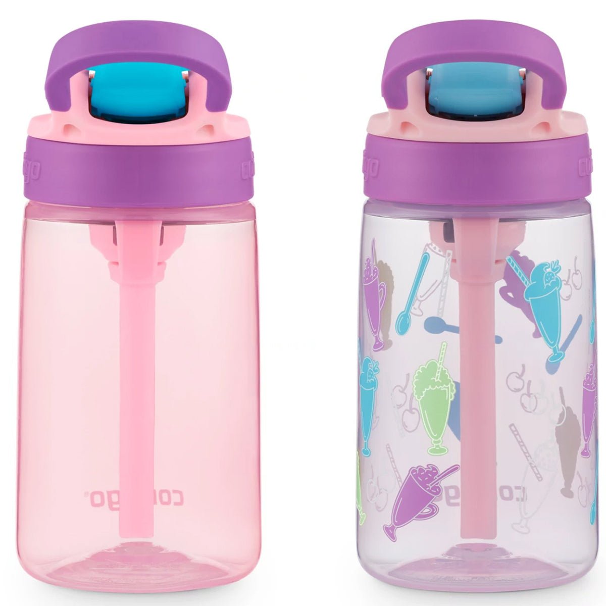 Contigo Kid's 14 oz. Plastic Water Bottle with Redesigned Autospout Straw 2 - Pack - Forza Sports
