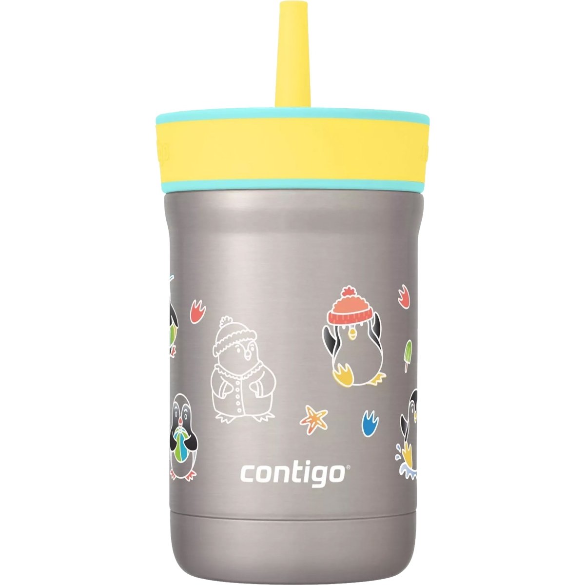 Contigo Kid's 12 oz. Leighton Spill - Proof Stainless Steel Tumbler with Straw - Forza Sports