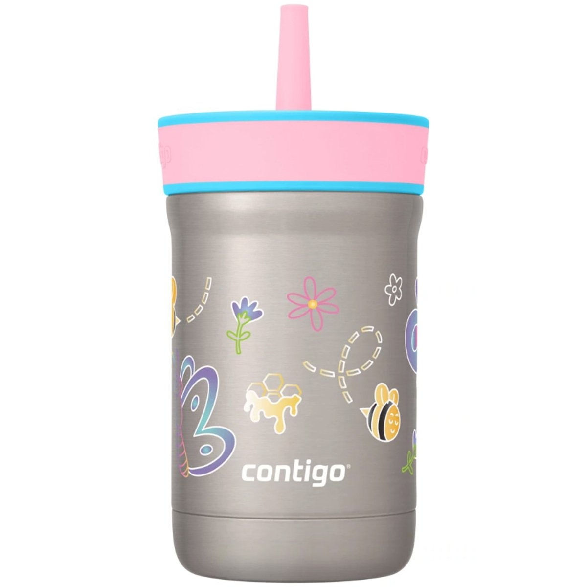 Contigo Kid's 12 oz. Leighton Spill - Proof Stainless Steel Tumbler with Straw - Forza Sports