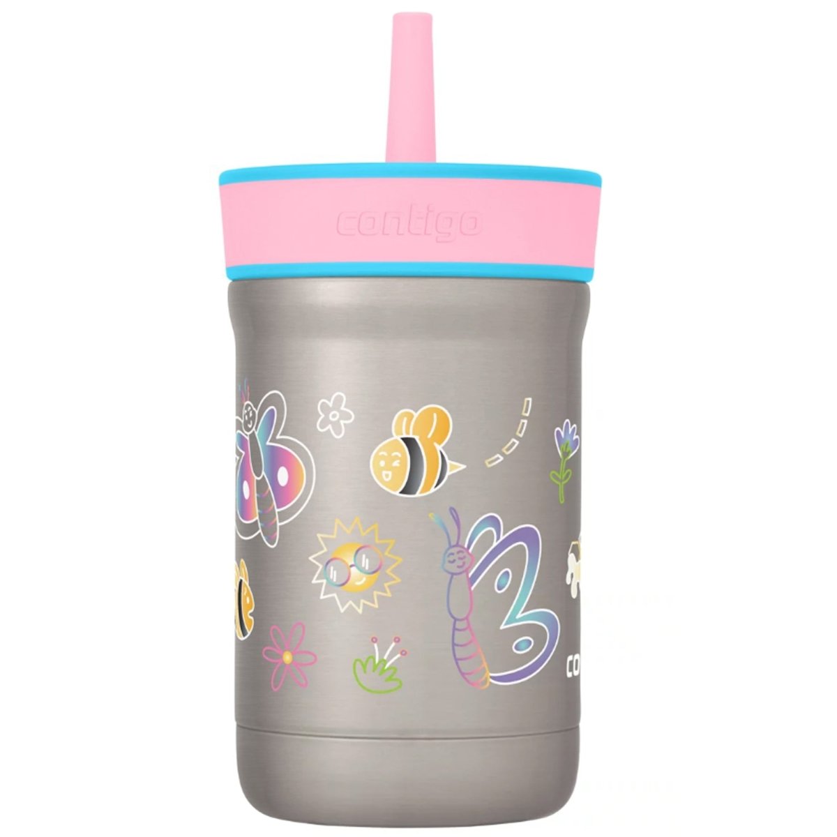 Contigo Kid's 12 oz. Leighton Spill - Proof Stainless Steel Tumbler with Straw - Forza Sports