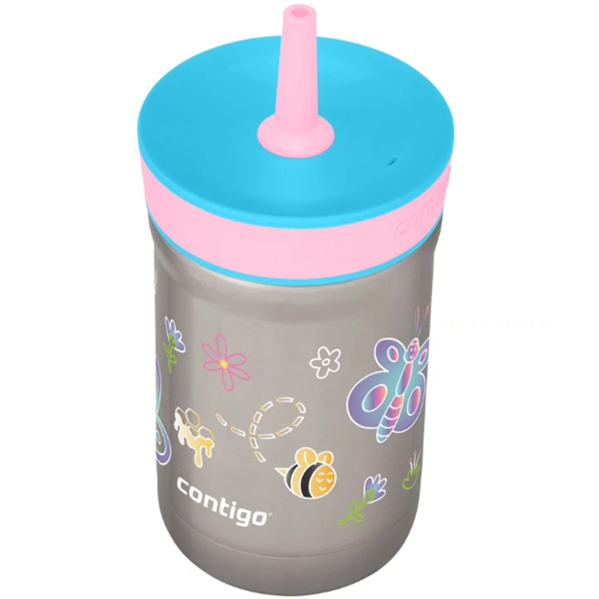 Contigo Kid's 12 oz. Leighton Spill - Proof Stainless Steel Tumbler with Straw - Forza Sports