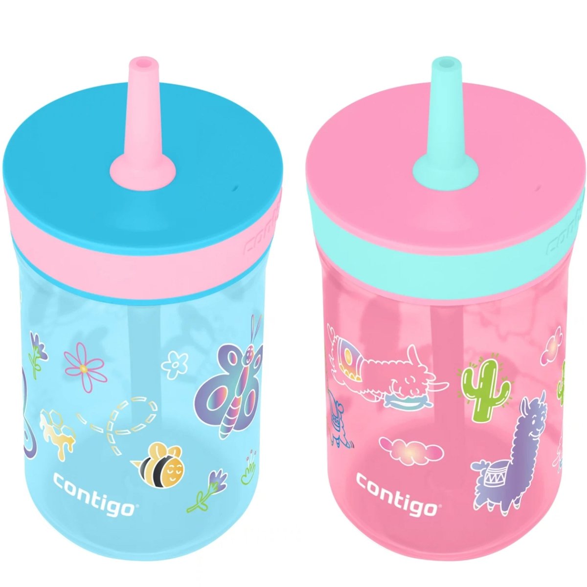 Contigo Kid's 14 oz. Leighton Spill - Proof Tumbler with Straw 2 - Pack - Forza Sports