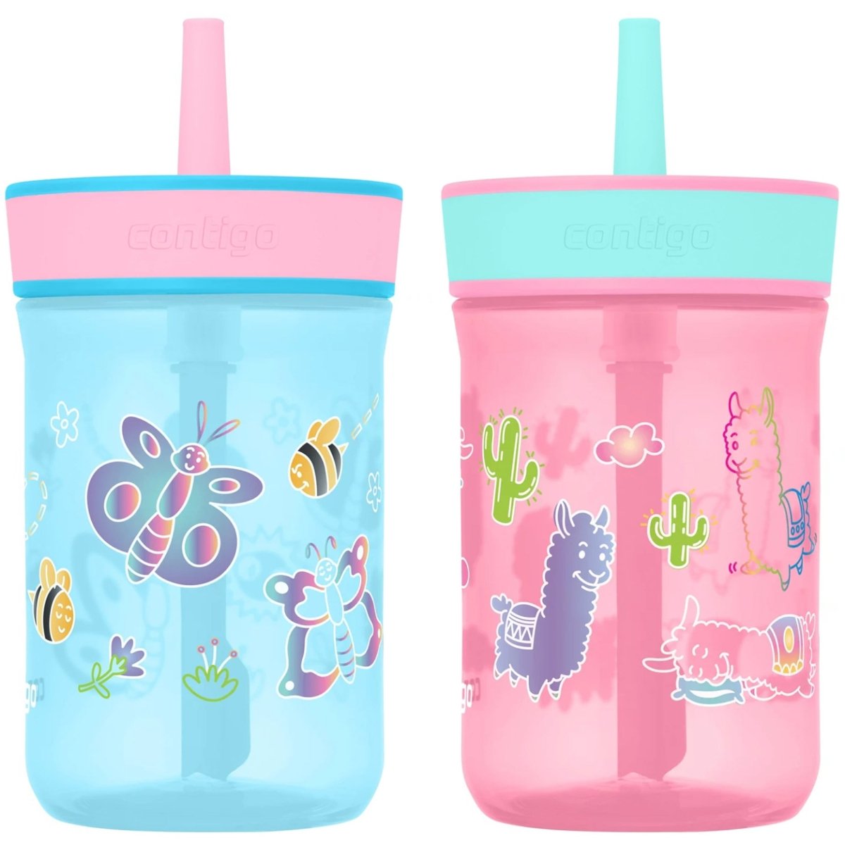 Contigo Kid's 14 oz. Leighton Spill - Proof Tumbler with Straw 2 - Pack - Forza Sports