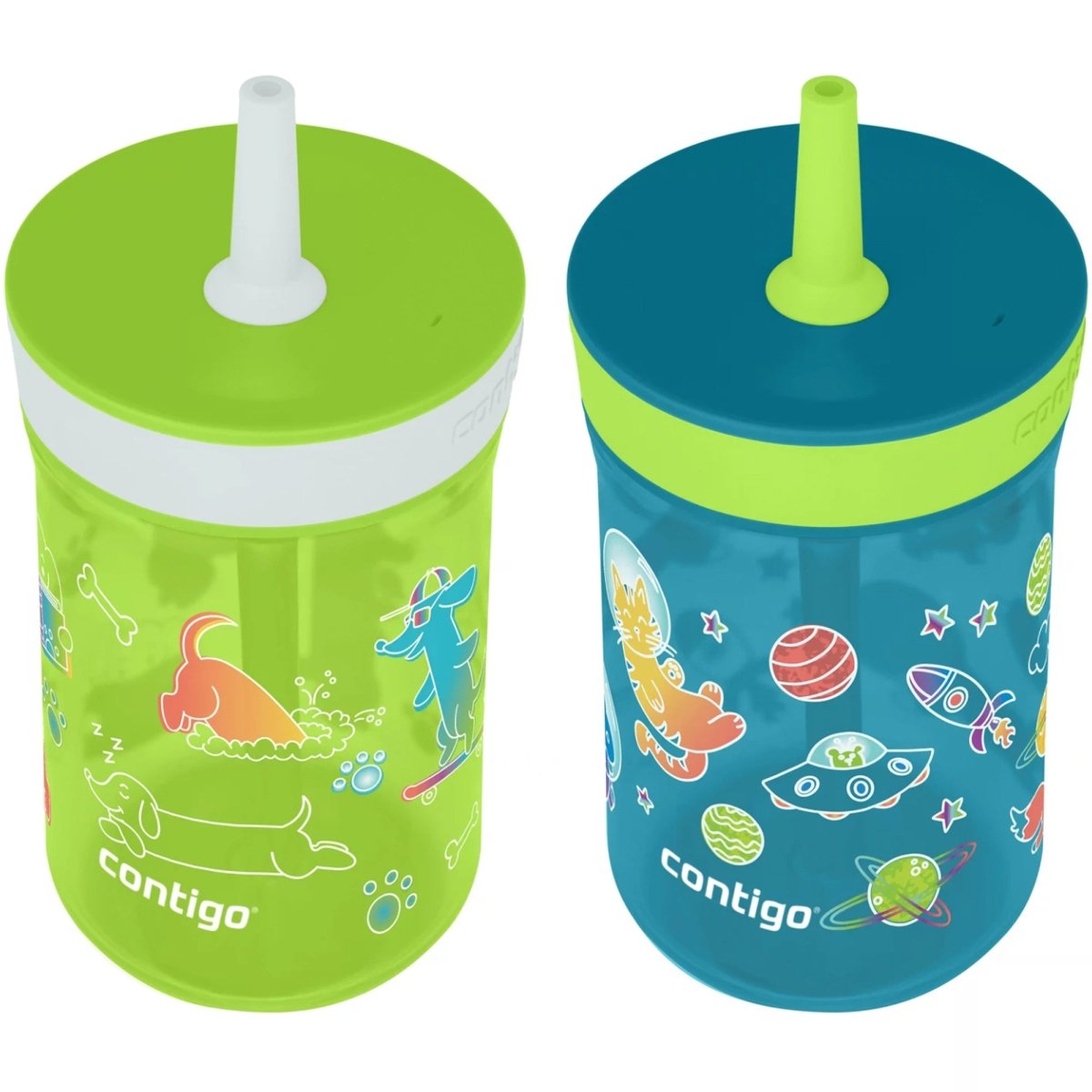 Contigo Kid's 14 oz. Leighton Spill - Proof Tumbler with Straw 2 - Pack - Forza Sports
