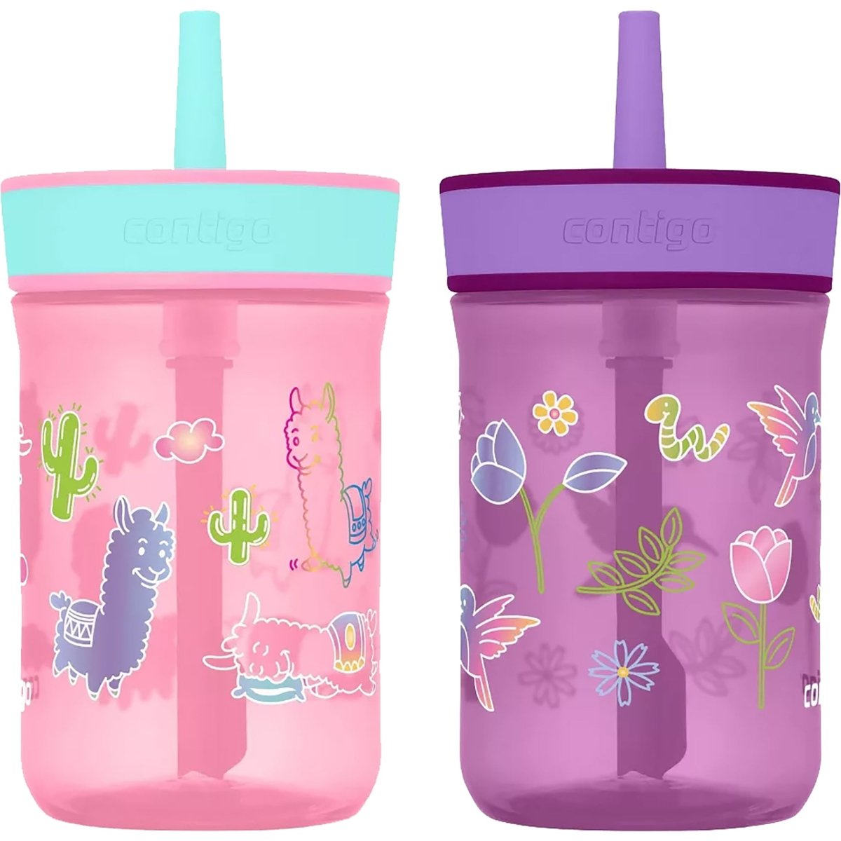 Contigo Kid's 14 oz. Leighton Spill - Proof Tumbler with Straw 2 - Pack - Forza Sports