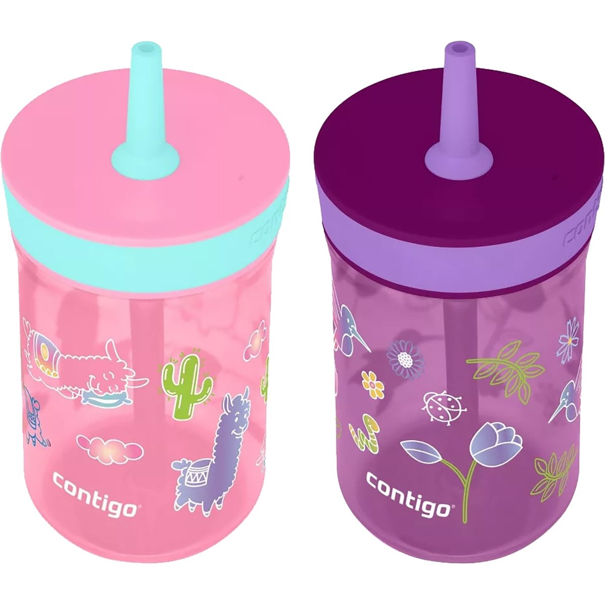 Contigo Kid's 14 oz. Leighton Spill - Proof Tumbler with Straw 2 - Pack - Forza Sports
