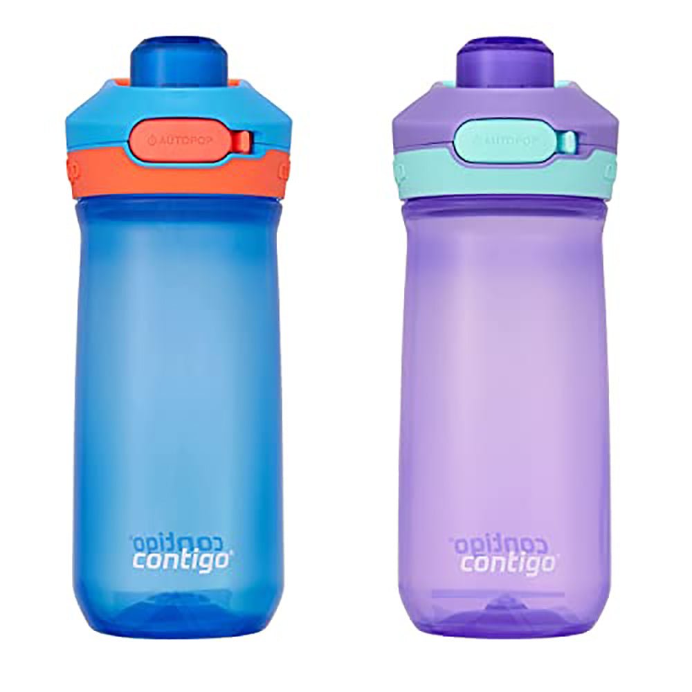 Contigo Kid's 14 oz. Jessie Water Bottle 2 - Pack - Blue Poppy/Amethyst - Forza Sports