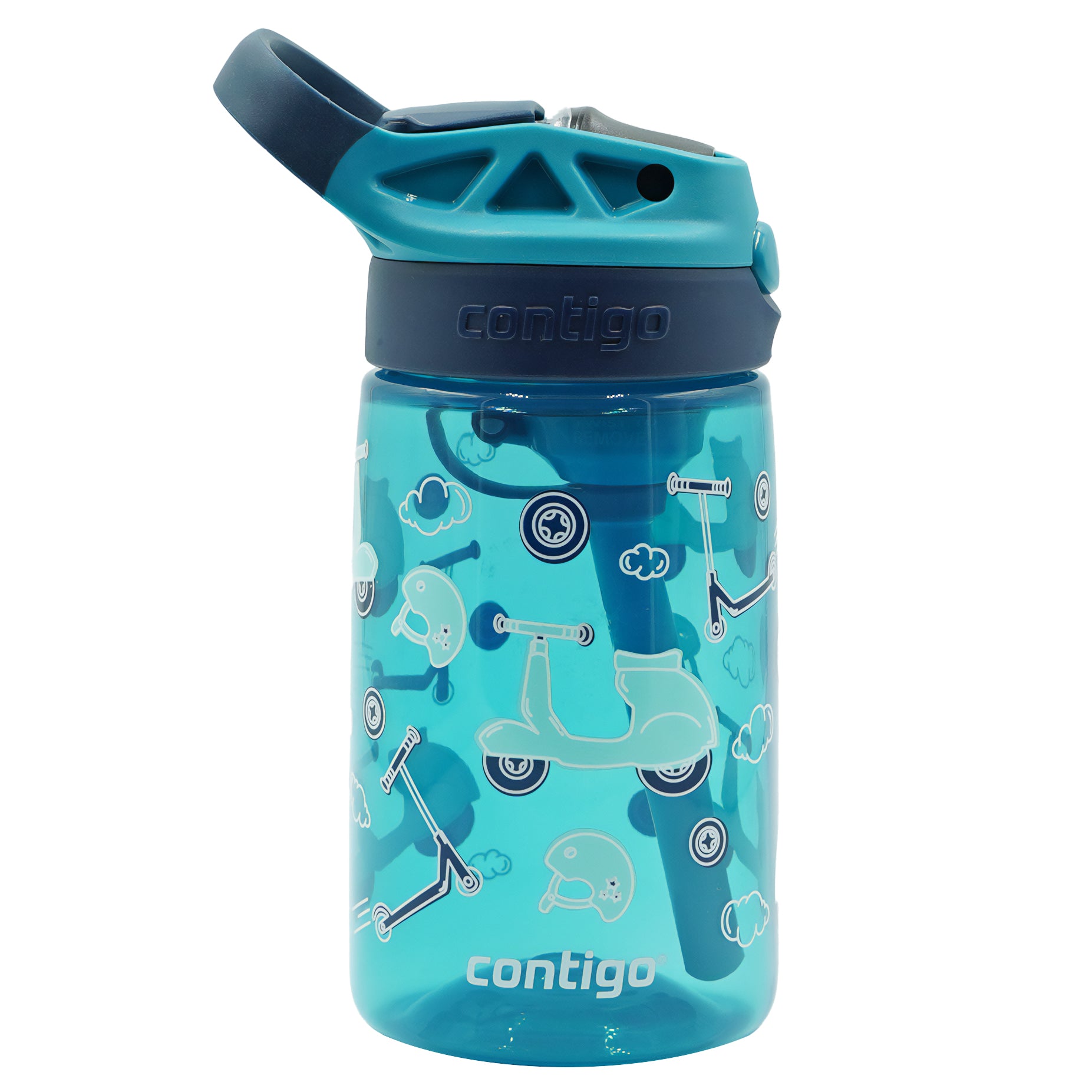 Contigo Kid's 14 oz. Aubrey Plastic Water Bottle - Juniper/Scooters Contigo