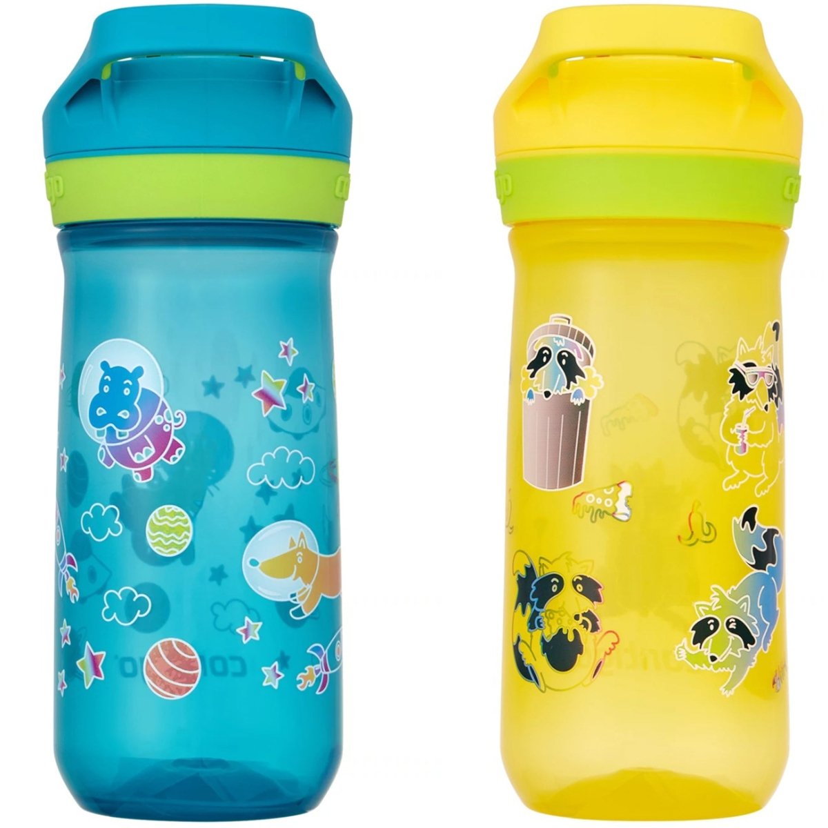 Contigo Kid's 14 oz. Jessie Water Bottle 2 - Pack - Spacecraft/Trash Pandas - Forza Sports