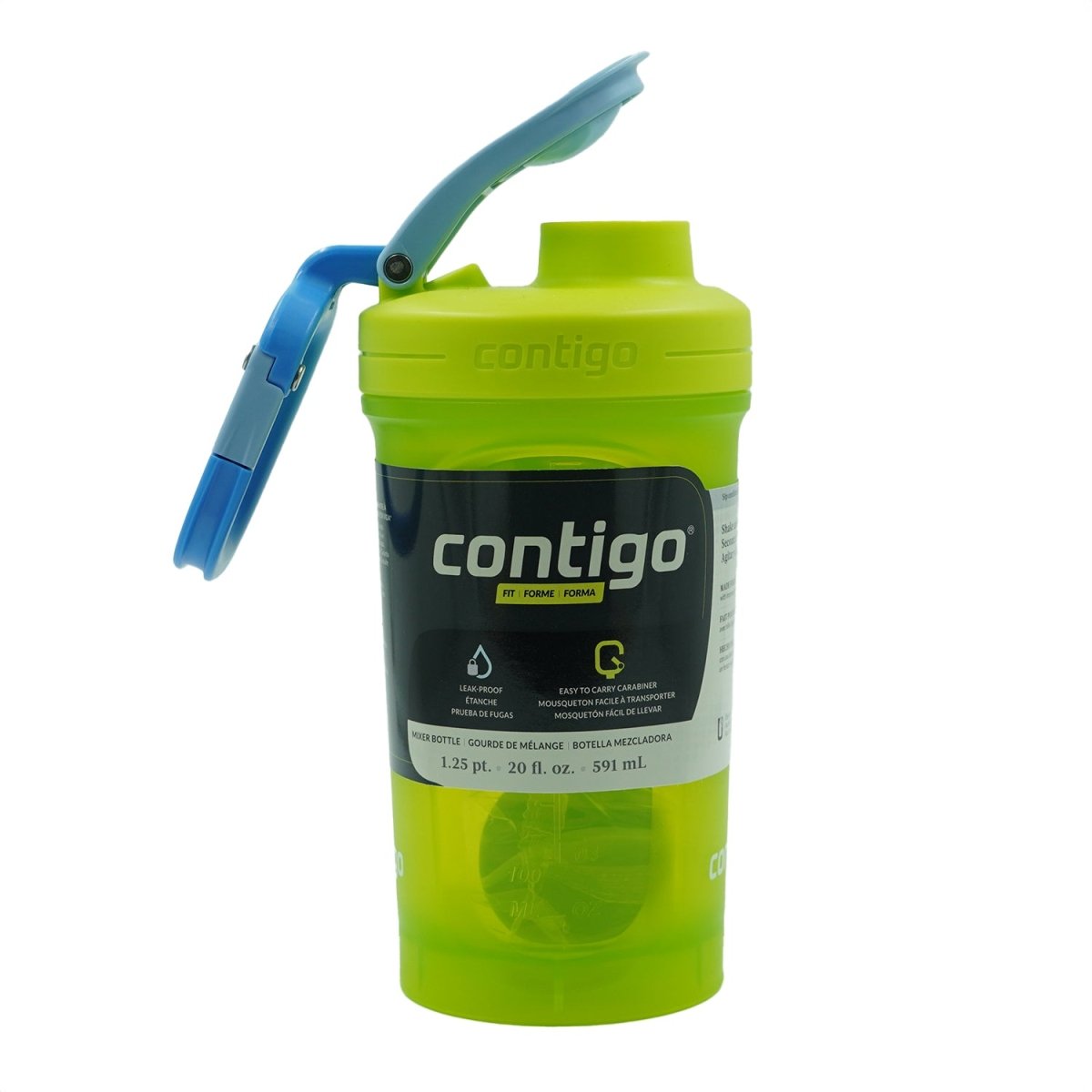 Contigo 20 oz. Fit Shake & Go 2.0 Plastic Shaker Mixer Bottle - Forza Sports