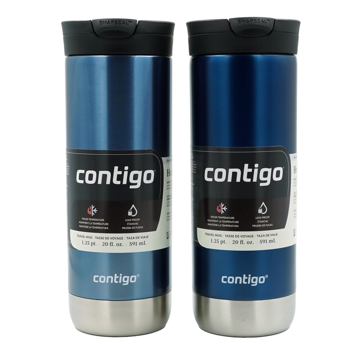 Contigo 20 oz. Huron 2.0 SnapSeal Travel Mug 2 - Pack - Blueberry/Glacier - Forza Sports