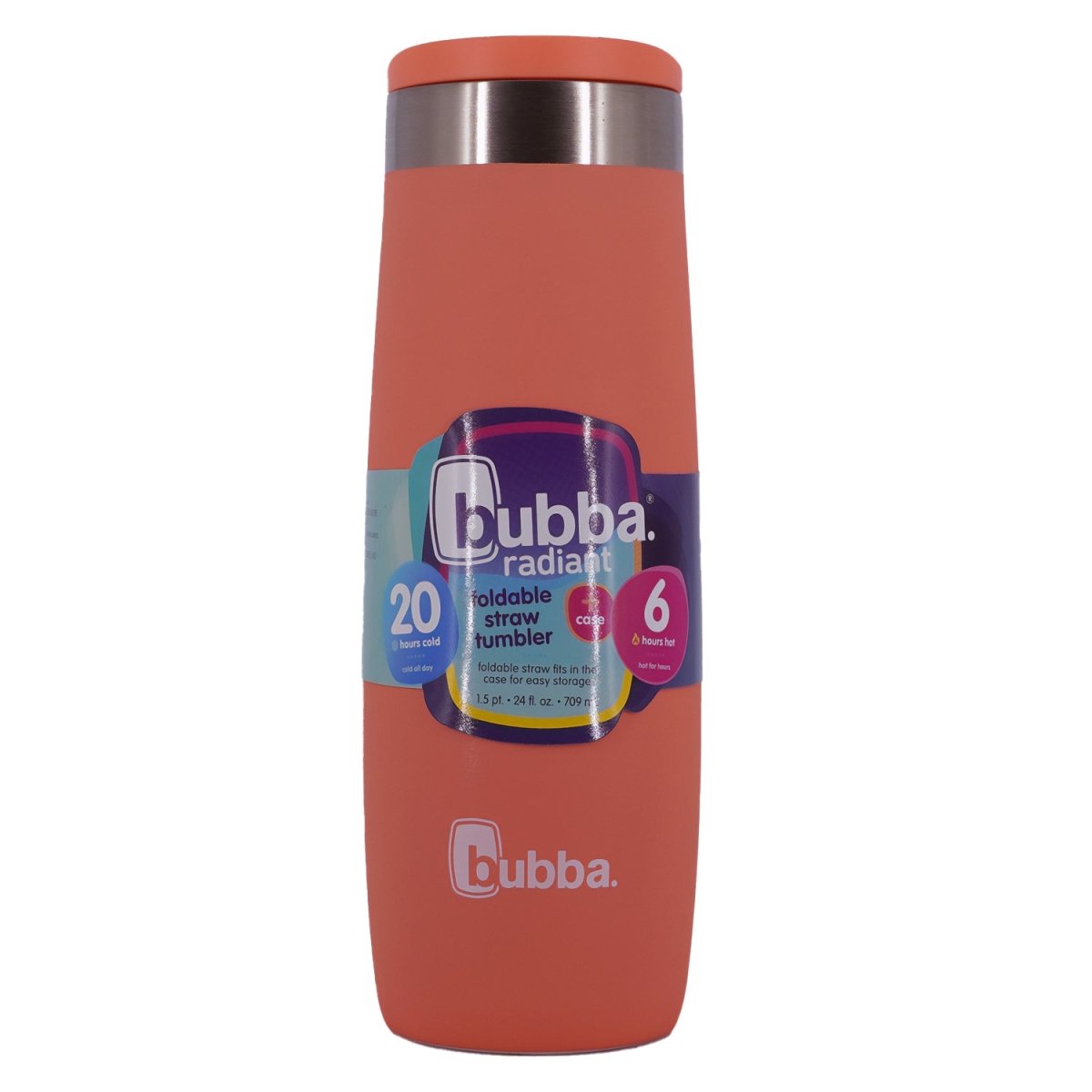 Bubba 24 oz. Radiant Vacuum Insulated Stainless Steel Tumbler with Straw Holder - Forza Sports