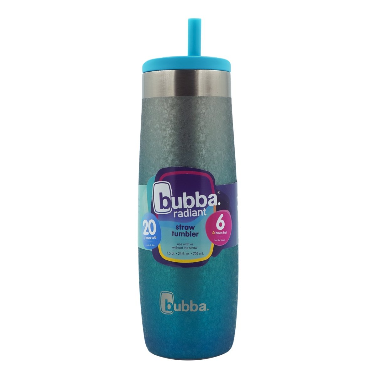 Bubba 24 oz. Radiant Stainless Steel Straw Tumbler - Scuba Crystalized Ombre - Forza Sports