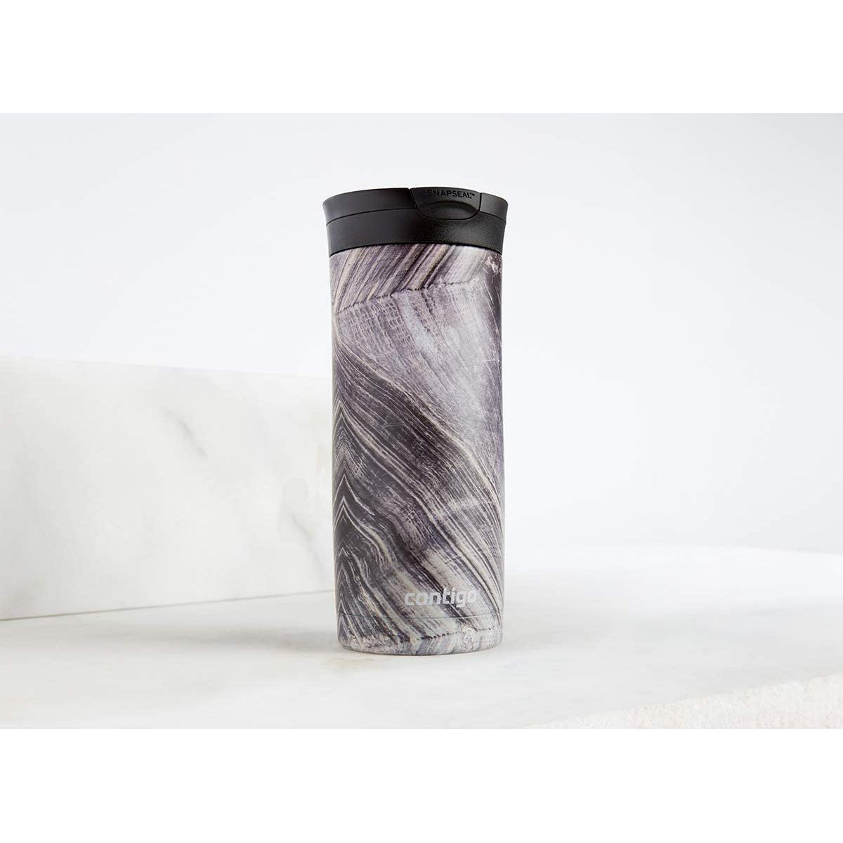 Contigo 16 oz. Couture Huron SnapSeal Stainless Steel Travel Mug - White Marble - Forza Sports