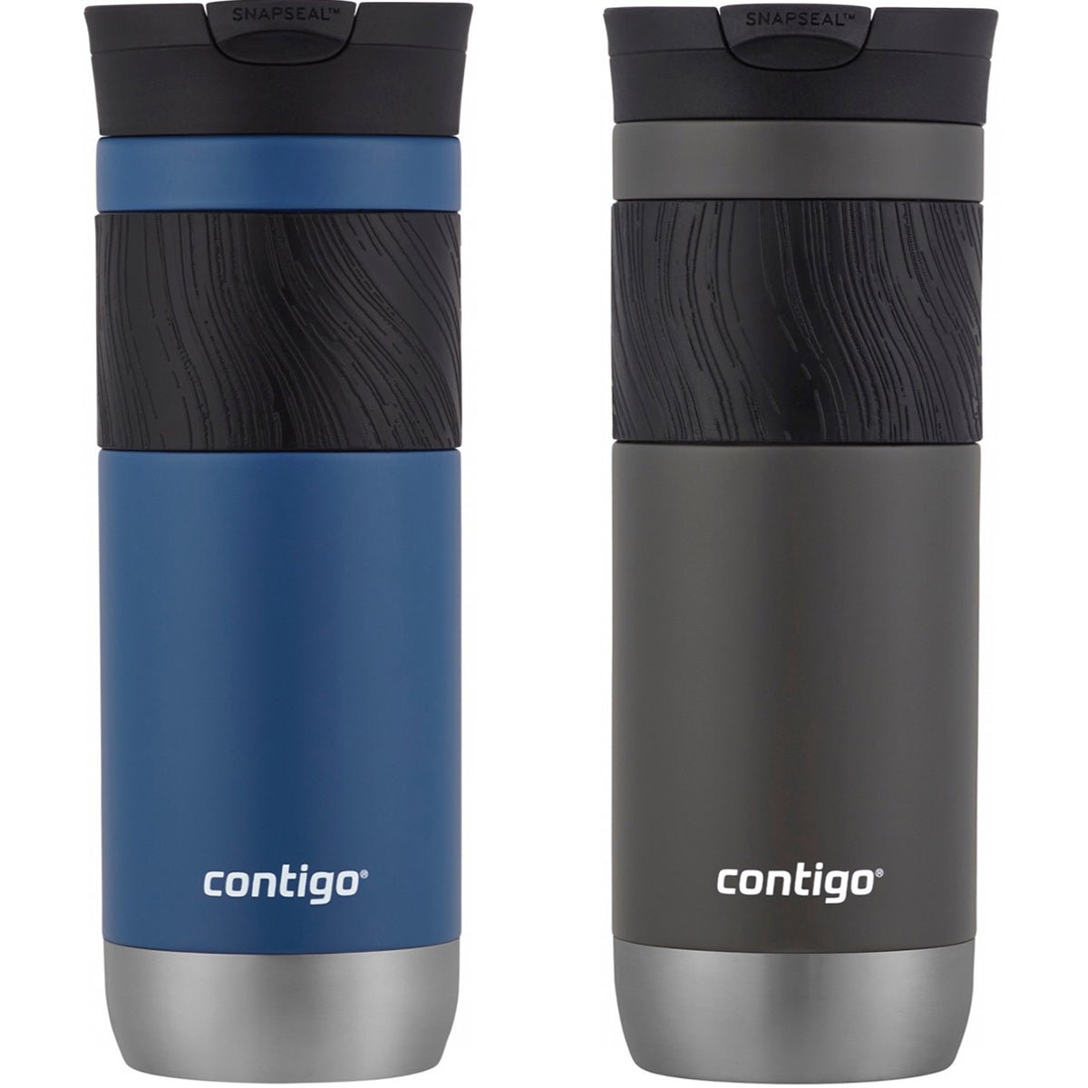 Contigo 20 oz. Byron 2.0 SnapSeal Insulated Stainless Steel Travel Mug 2 - Pack - Forza Sports