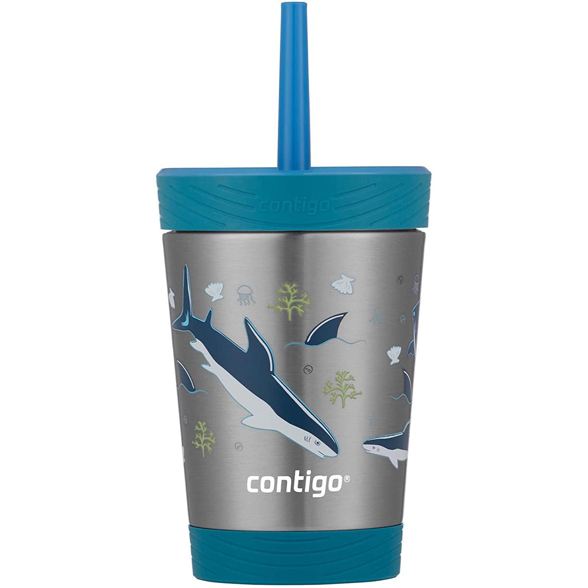 Contigo 12 oz. Kid's Spill - Proof Insulated Stainless Steel Tumbler with Straw - Forza Sports