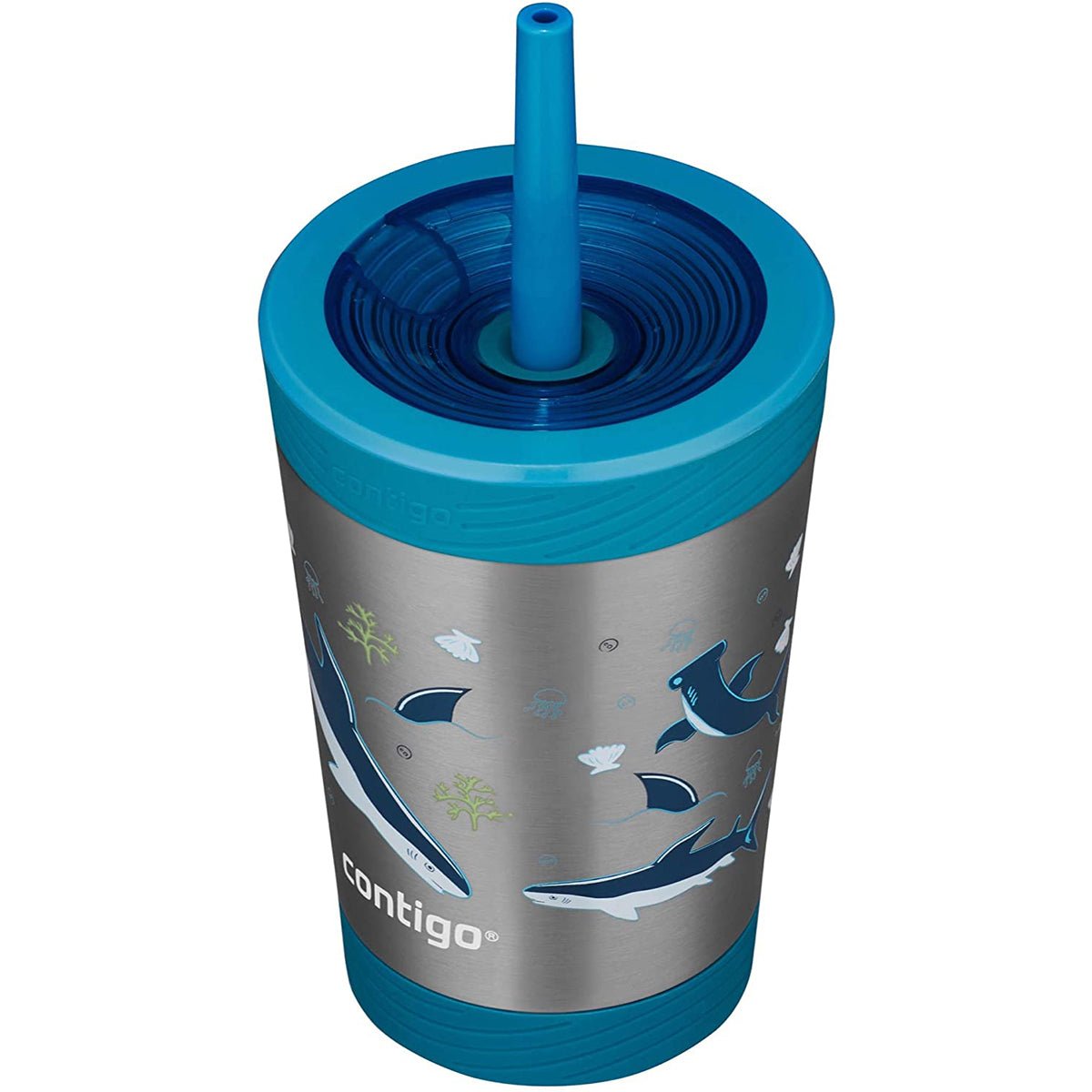 Contigo 12 oz. Kid's Spill - Proof Insulated Stainless Steel Tumbler with Straw - Forza Sports