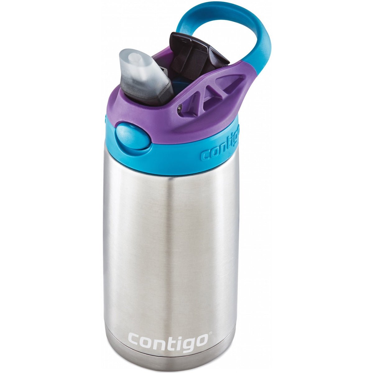 Contigo Kid's 13 oz. Insulated Stainless Steel AutoSpout Straw Water Bottle - Forza Sports