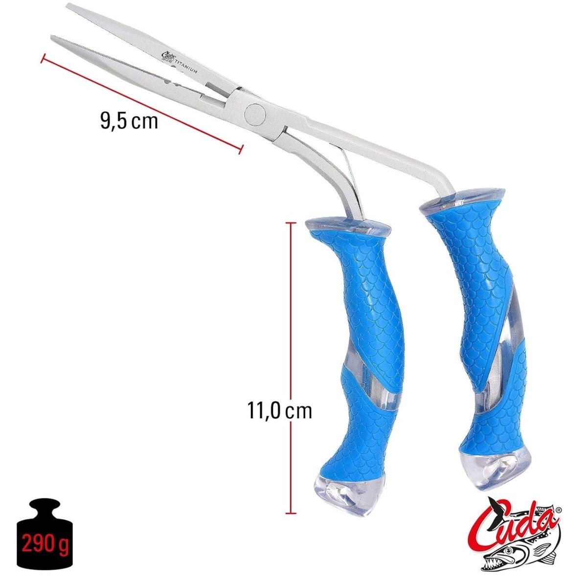 Cuda 9" Stainless Steel Freshwater Freshwater Grip Pliers Titanium Bonded - Forza Sports