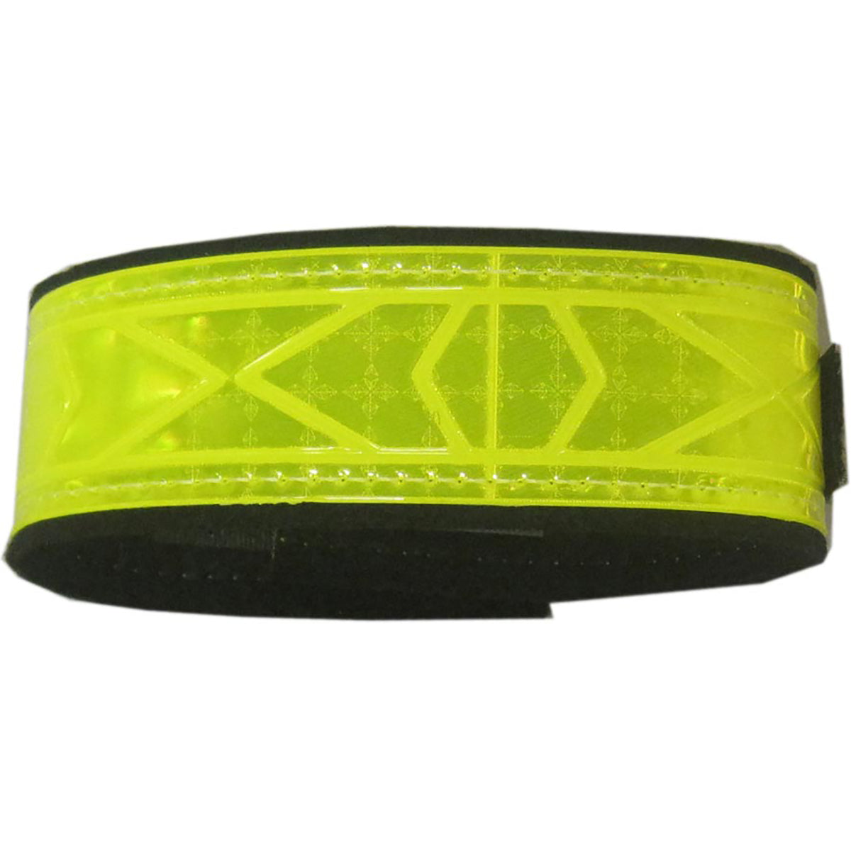 Reflective leg band yellow armband with black edges on a white background
