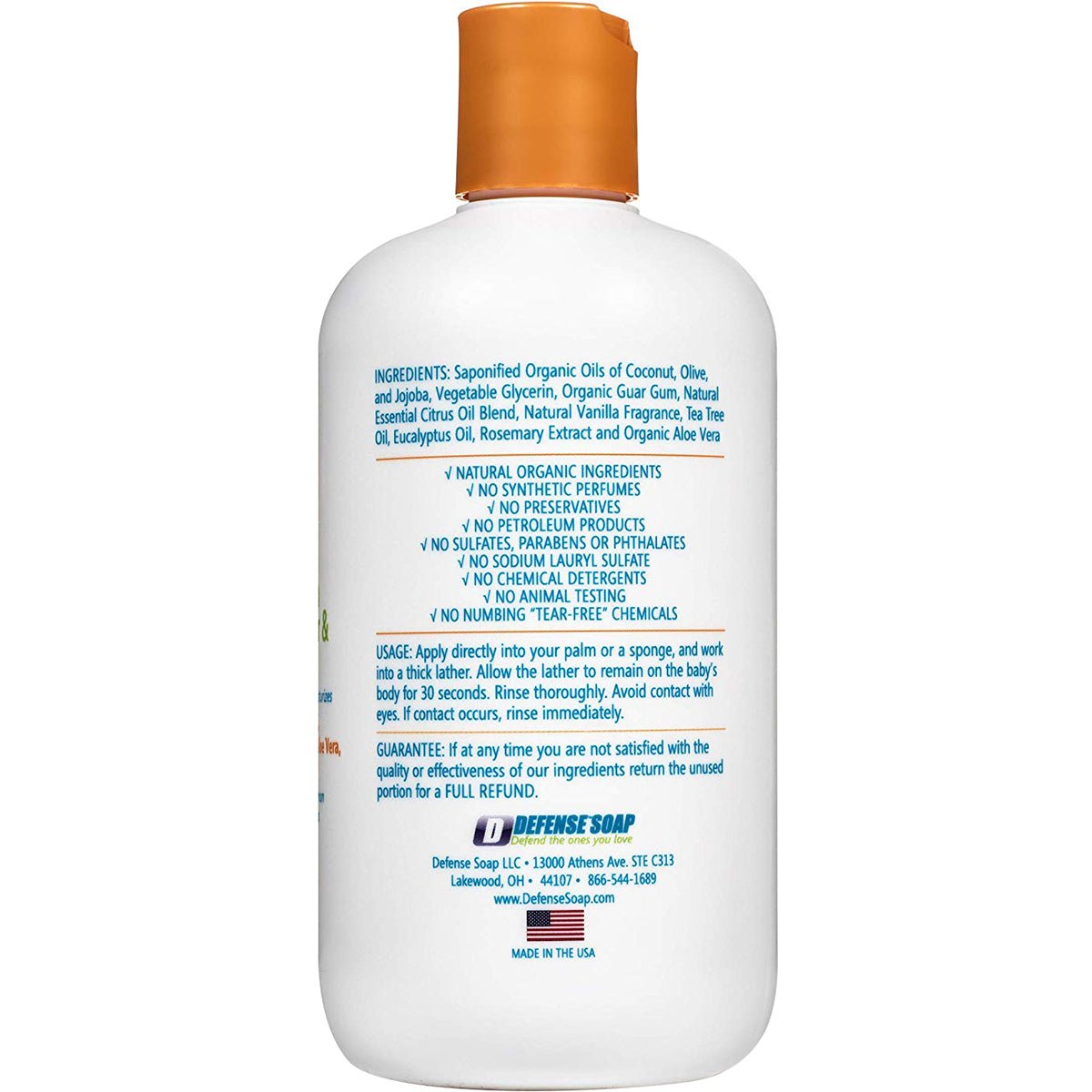 Defense Soap 12 oz. Baby Body Wash and Shampoo - Forza Sports