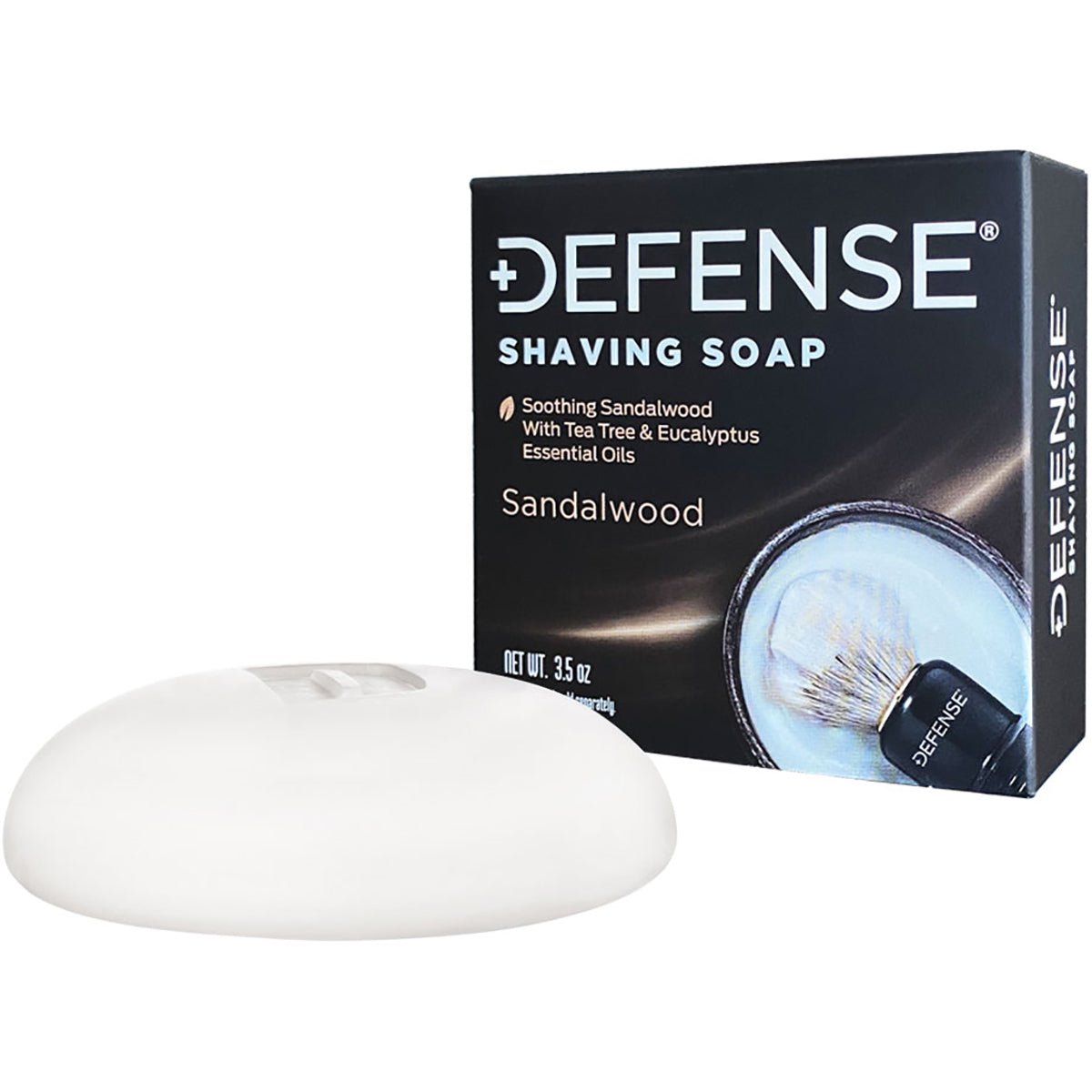 Defense Soap 3.5 oz. Sandalwood Premium Shaving Bar Soap - Forza Sports