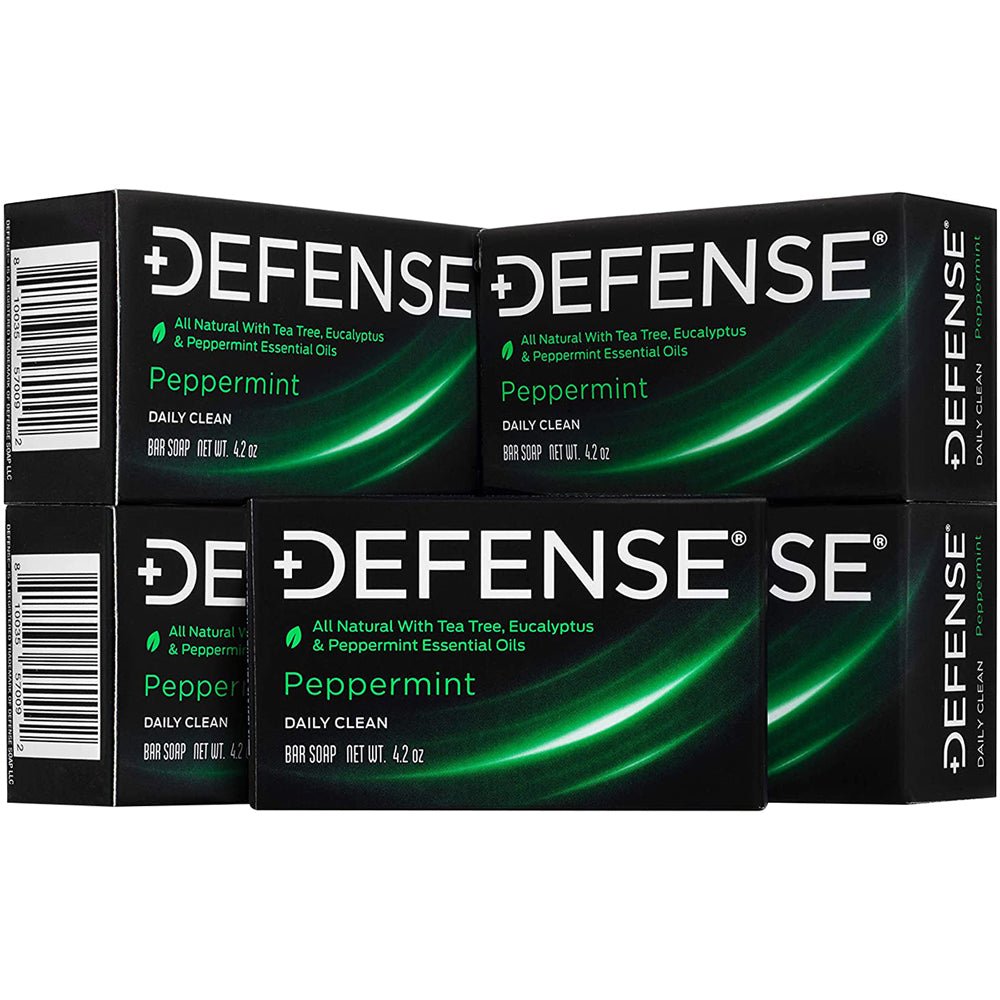 Defense Soap 4 oz. Peppermint Body Bar Soap - 5 Pack - Forza Sports