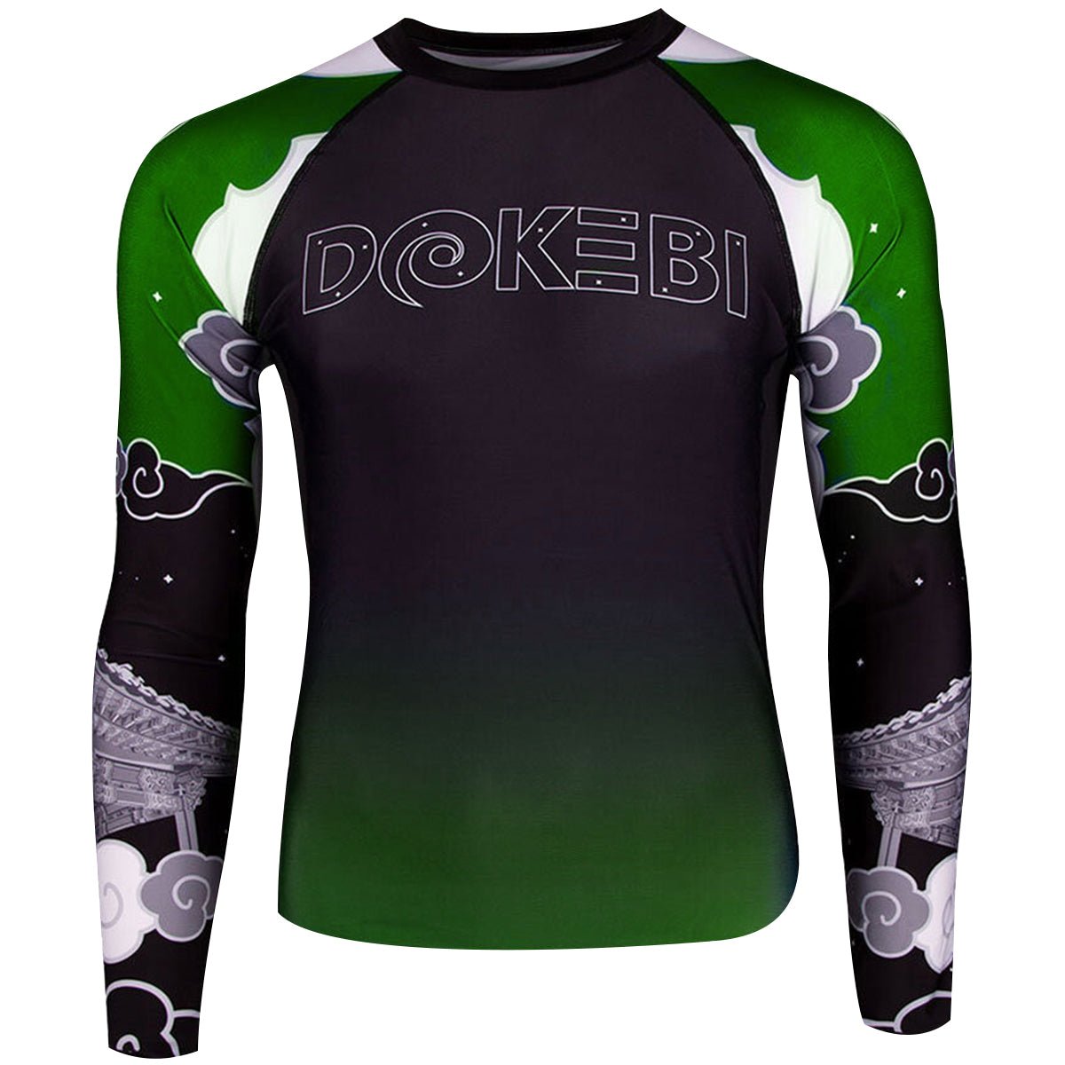 Dokebi Temple Long Sleeve BJJ Rashguard - Green - Forza Sports