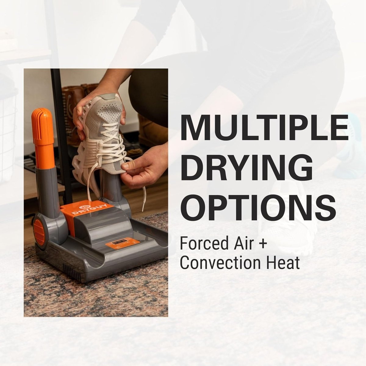 DryGuy Force Dry Digital Shoe Dryer, 2 Ports, Gray/Orange - Forza Sports