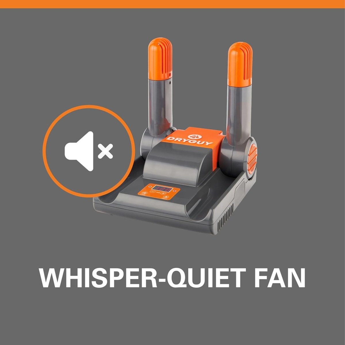 DryGuy Force Dry Digital Shoe Dryer, 2 Ports, Gray/Orange - Forza Sports