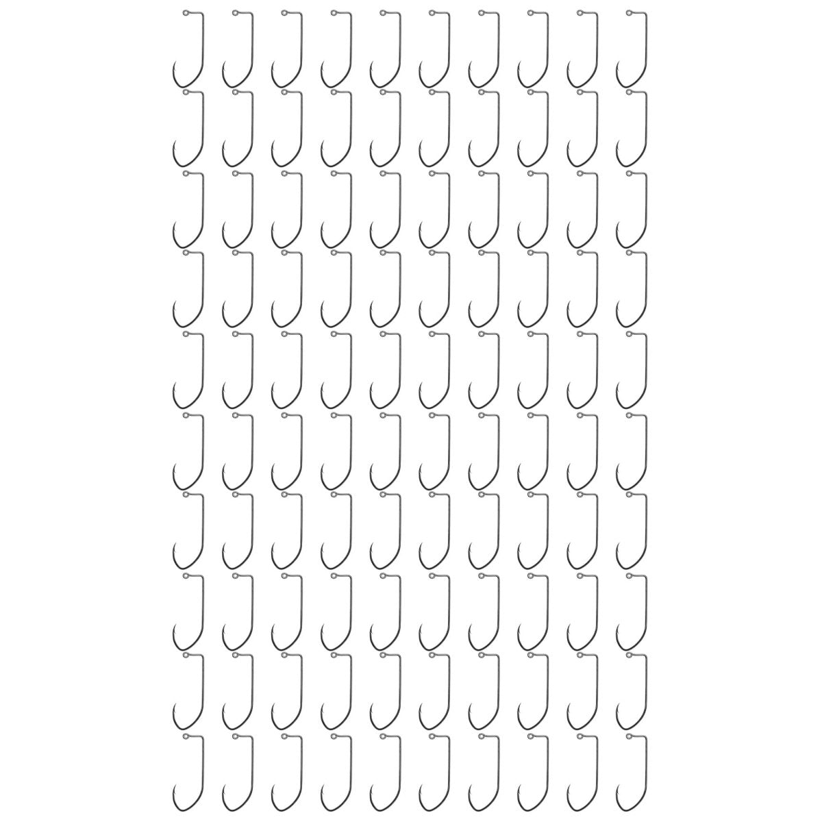 Eagle Claw 90 Degree Pro-V Jig Hook, Size 4, Platinum Black, 100 Pack - Forza Sports