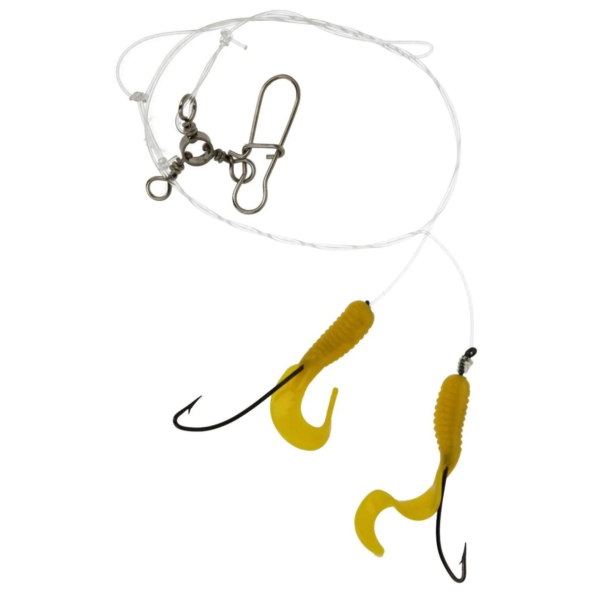 Eagle Claw Lazer Flounder Double Hook Yellow Grub - Forza Sports